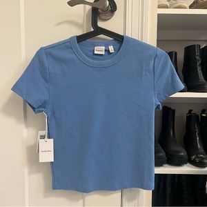 Sunday best blue cropped t shirt